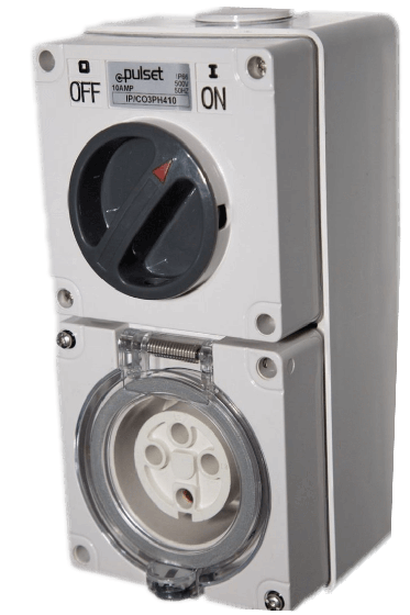 Three Phase 4 Round Pin Combo Switch & Socket