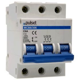 6KA 3 pole Din Rail Mount MCB